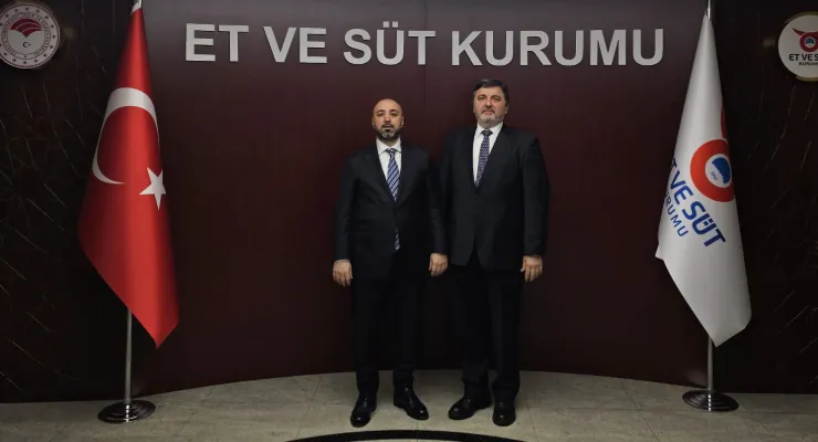 ULUSAL KIRMIZI ET KONSEYİ BAŞKANI SN. AHMET HACIİNCE ET VE SÜT KURUMU GENEL MÜDÜRÜ SN. MÜCAHİT TAYLAN'I ZİYARET ETTİ
